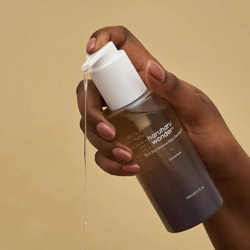 Huile démaquillante au riz noir