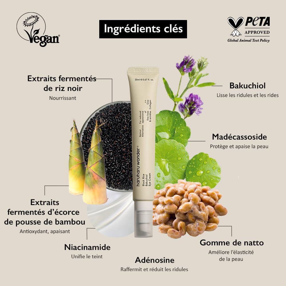 Contour des yeux Bakuchiol et riz noir