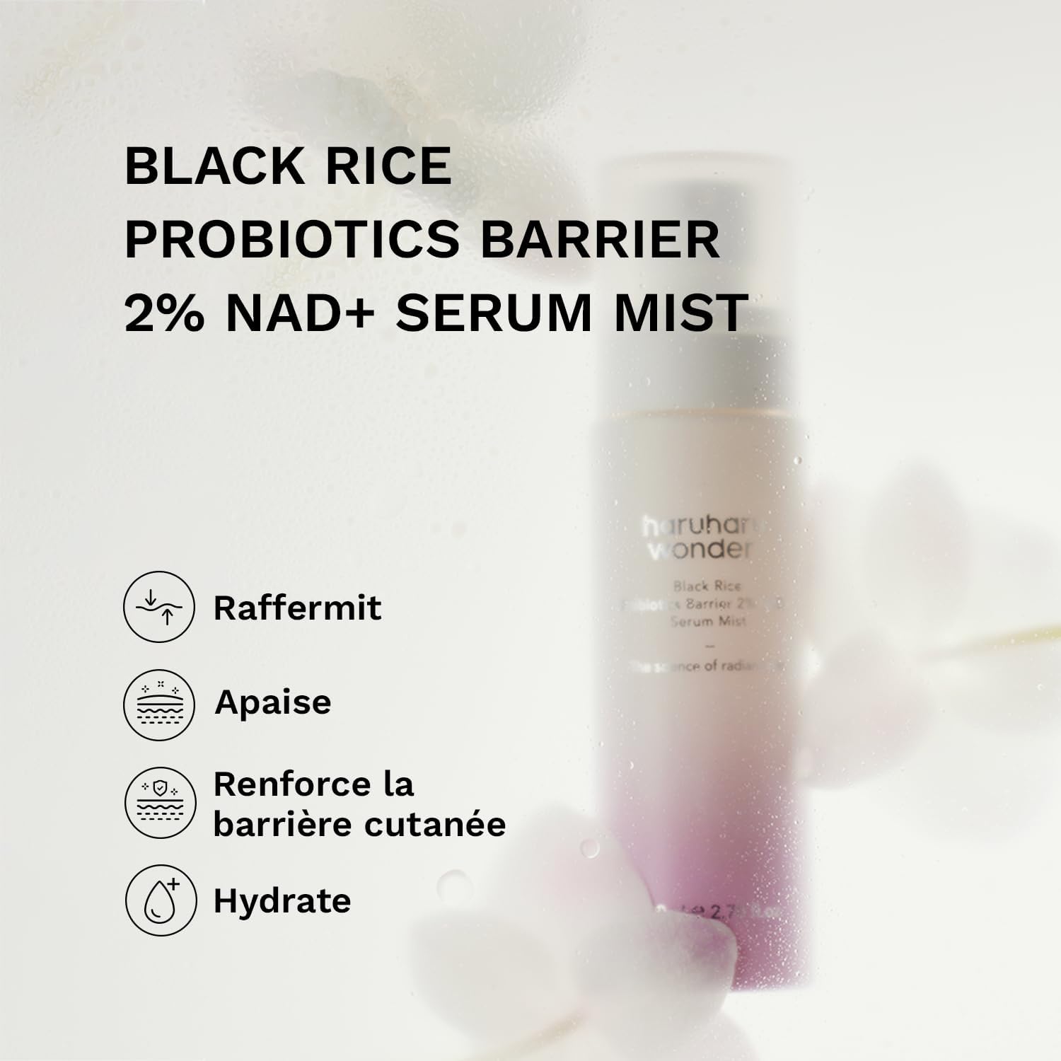 Sérum-en-brume Riz Noir Probiotique NAD+ Barrière