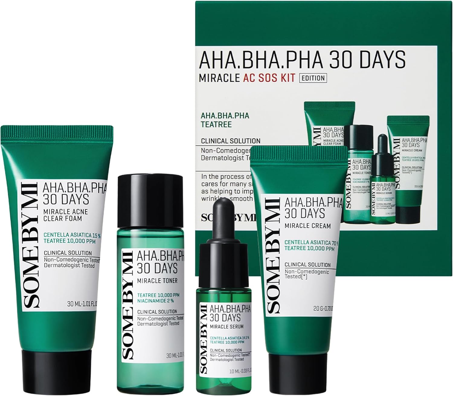 SOS anti-acné Miracle AHA BHA PHA / Mini Kit (plusieurs choix)