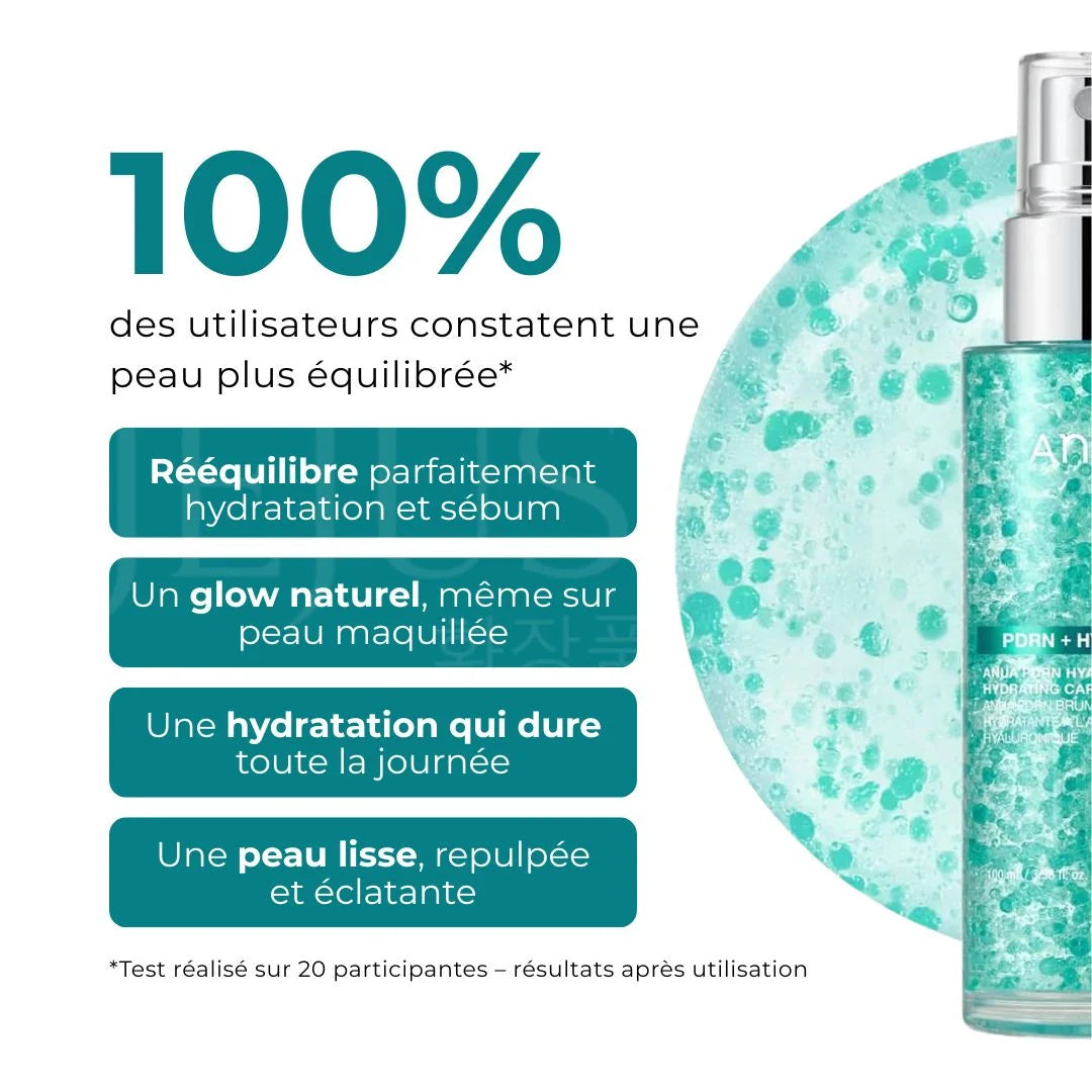 Brume hydratante PDRN capsules d'acide hyaluronique