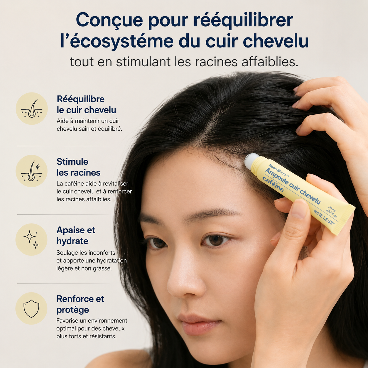 Ampoule cuir chevelu caféine (booster de pousse)
