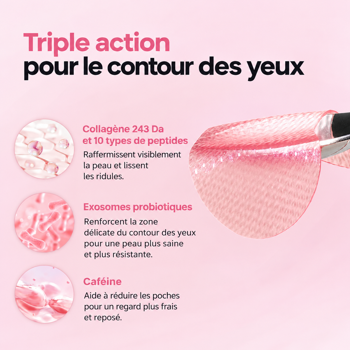 Collagène Peptide Patchs contour des yeux