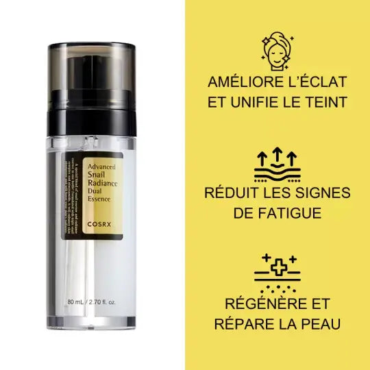 Dual essence - Mucine d'escargot 74% et Niacinamide 5% (80ml) Nouvelle version