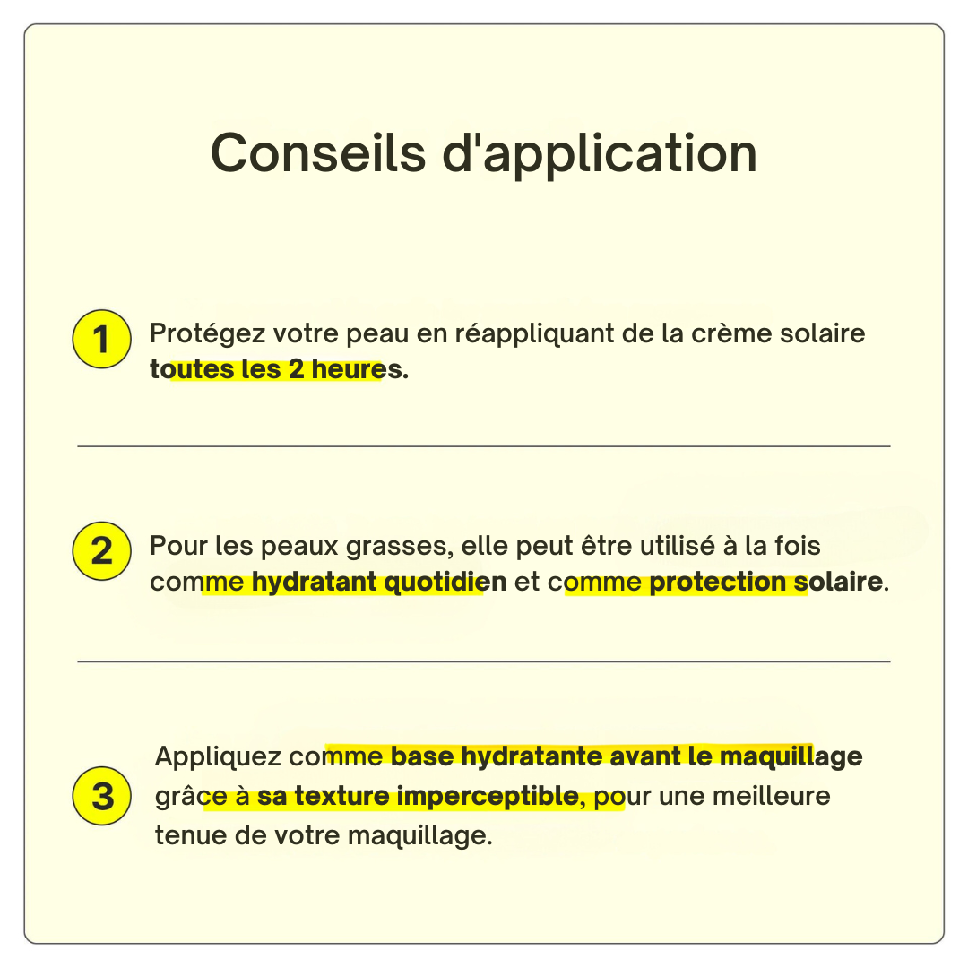 Crème solaire Niacin B3 SPF50+ PA++++