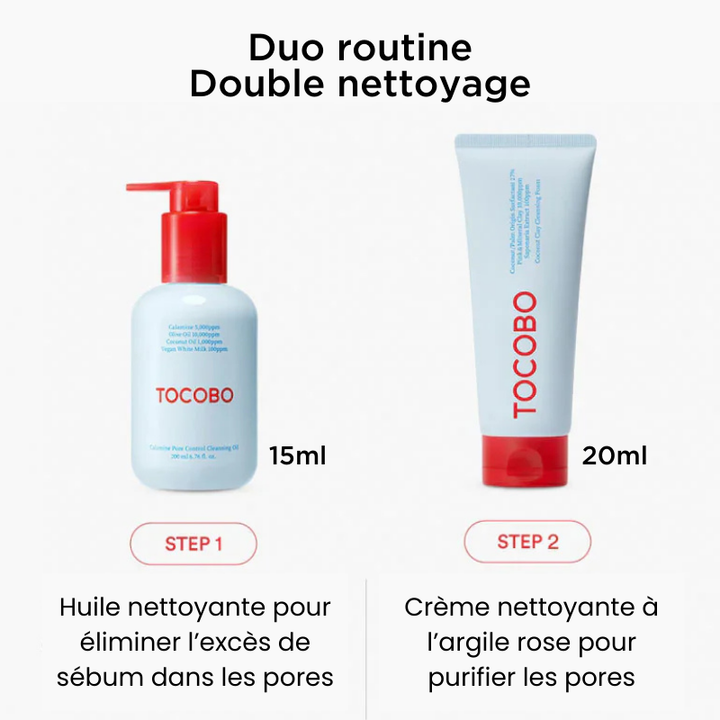 Duo Miniature Huile nettoyante et gel moussant (15ml+20ml)